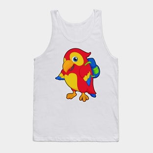 Parrot with Backpack Tank Top